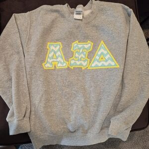 Alpha Xi Delta sorority letters crew neck